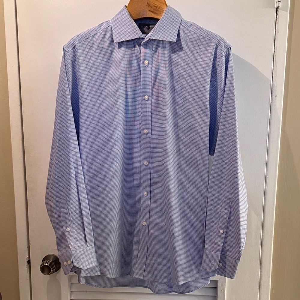 Black Brown 1826 Sky Blue Patterned Dress Shirt